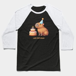 Cappy Capy Birthday Capybara Baseball T-Shirt